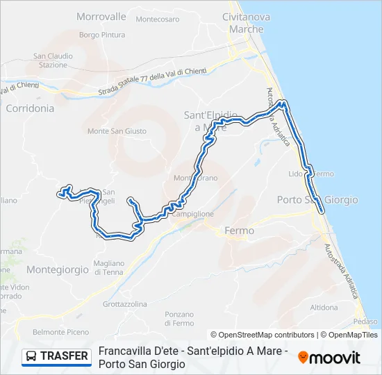 TRASFER Bus Line Map