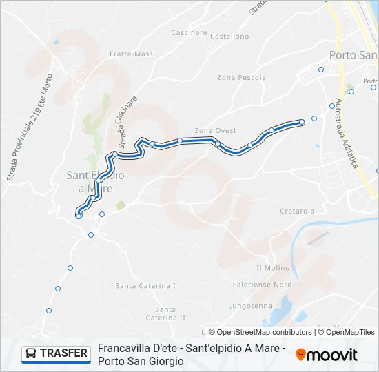 TRASFER Bus Line Map
