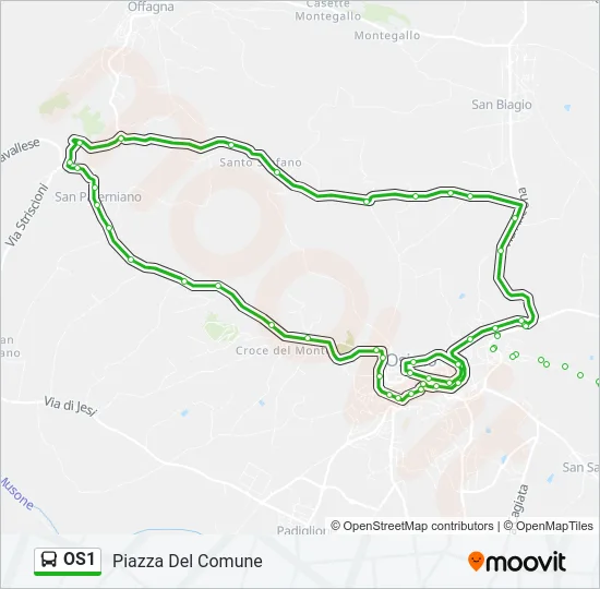 OS1 Bus Line Map
