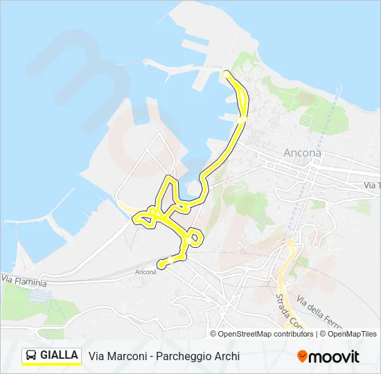 GIALLA Bus Line Map