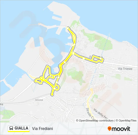 GIALLA Bus Line Map