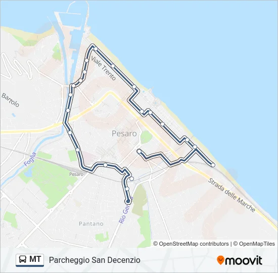MT Bus Line Map