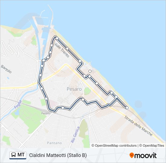 MT Bus Line Map