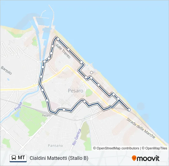MT Bus Line Map
