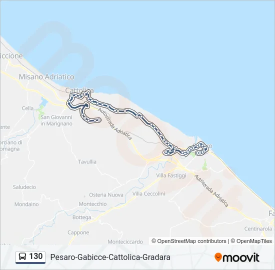 130 Bus Line Map