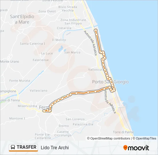 TRASFER Bus Line Map