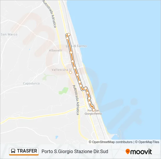 TRASFER Bus Line Map