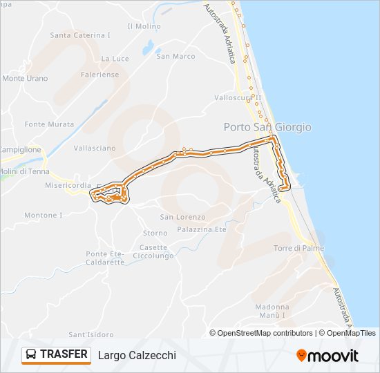 TRASFER Bus Line Map