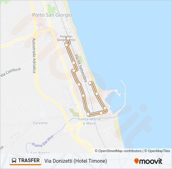 TRASFER Bus Line Map