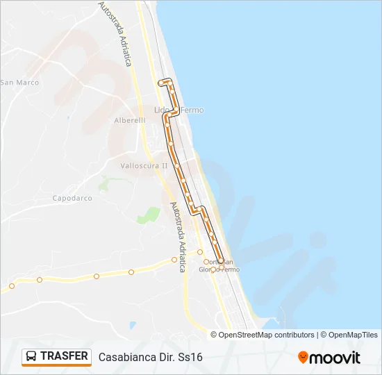 TRASFER Bus Line Map