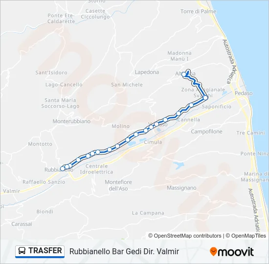 TRASFER Bus Line Map