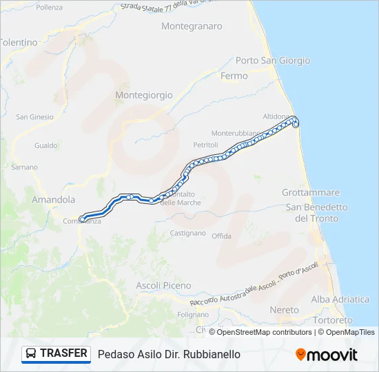 TRASFER Bus Line Map