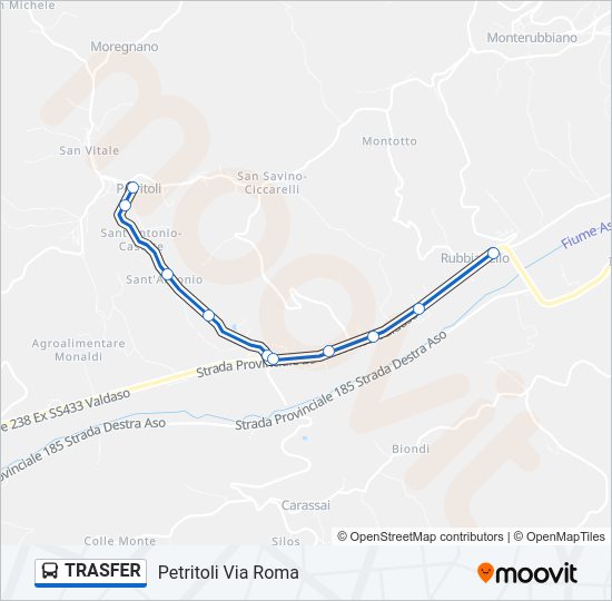 TRASFER Bus Line Map