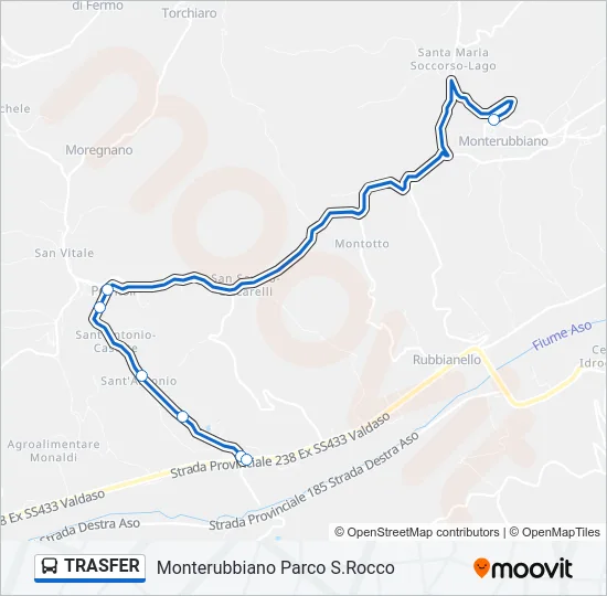 TRASFER Bus Line Map