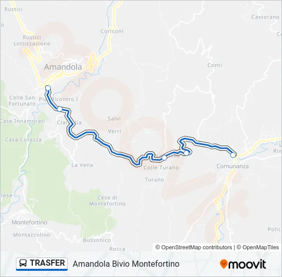 TRASFER Bus Line Map