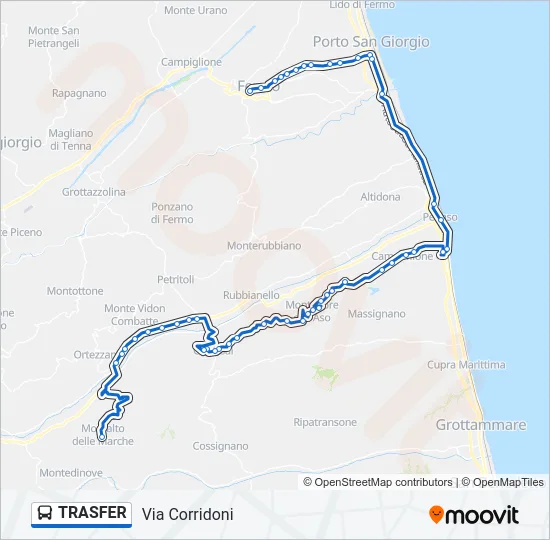 TRASFER Bus Line Map
