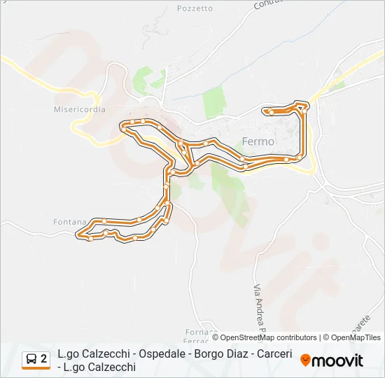 2 Bus Line Map