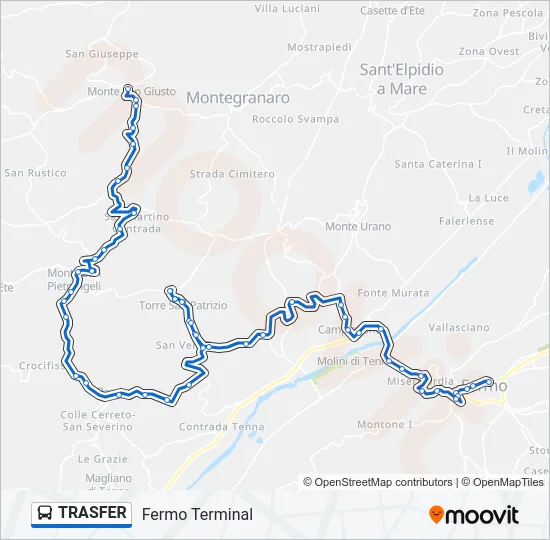 TRASFER Bus Line Map