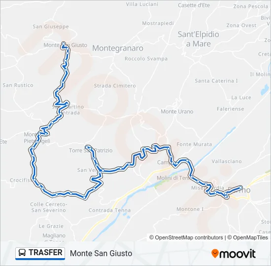 TRASFER Bus Line Map