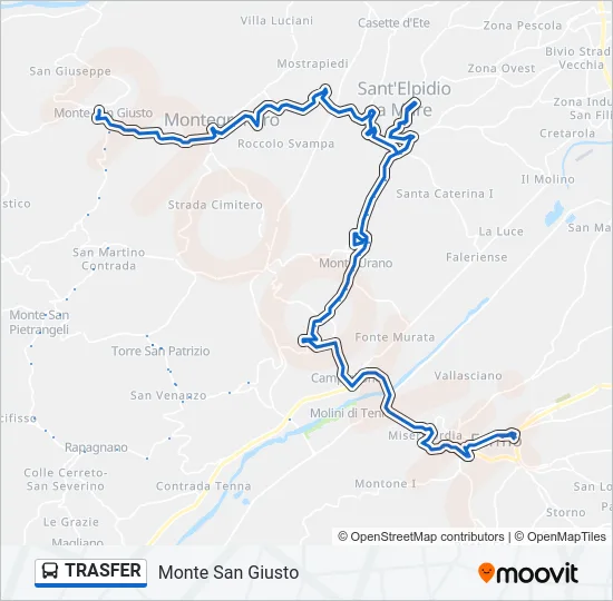 TRASFER Bus Line Map