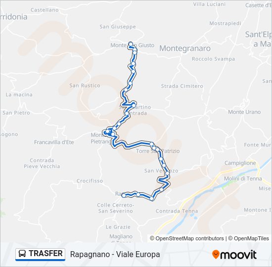 TRASFER Bus Line Map