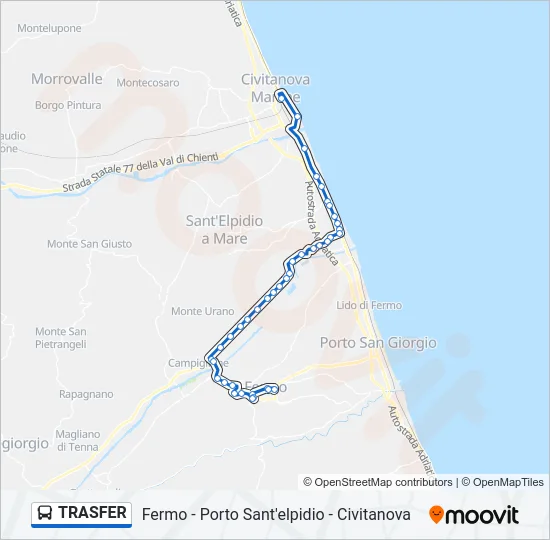 TRASFER Bus Line Map