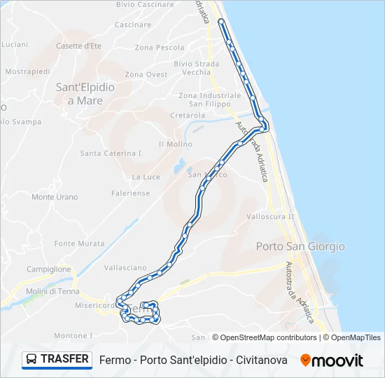 TRASFER Bus Line Map