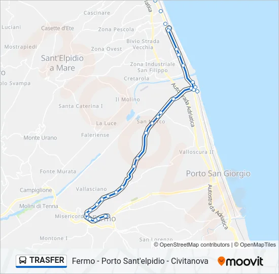 TRASFER Bus Line Map