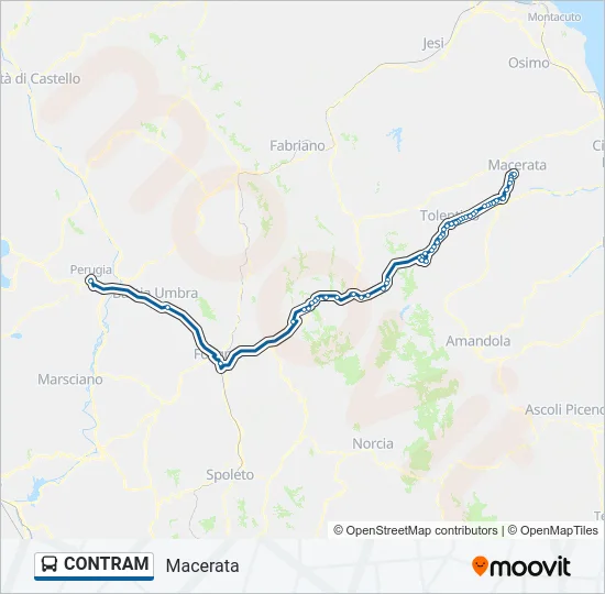 CONTRAM Bus Line Map