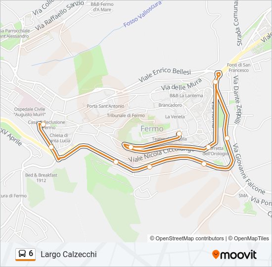 6 Bus Line Map