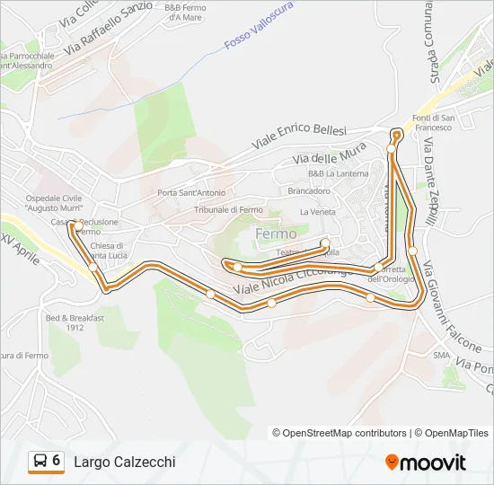 6 Bus Line Map