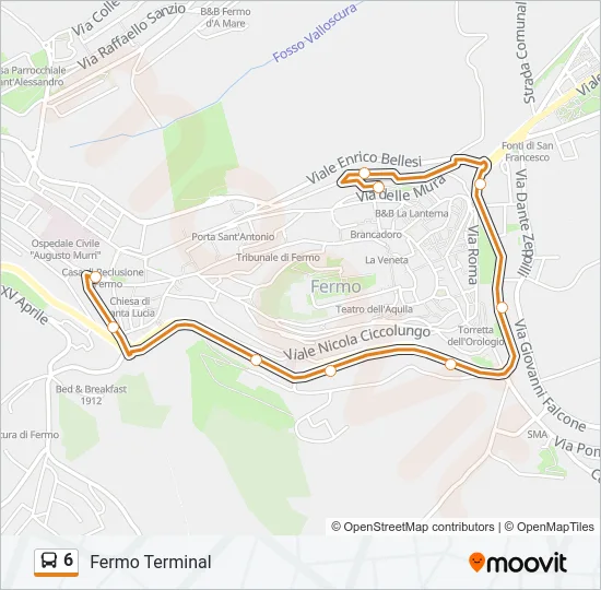 6 Bus Line Map