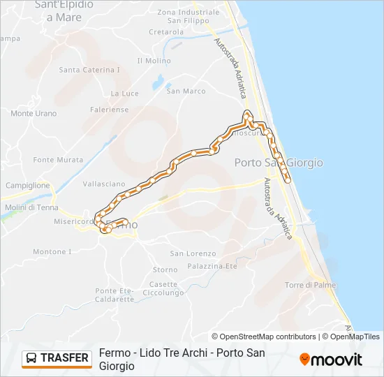TRASFER Bus Line Map