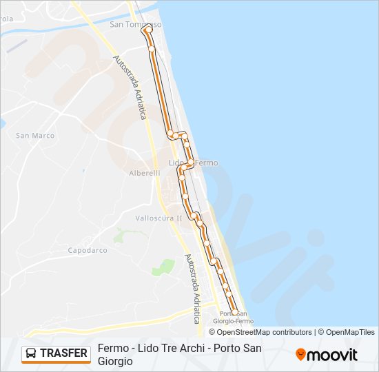 TRASFER Bus Line Map