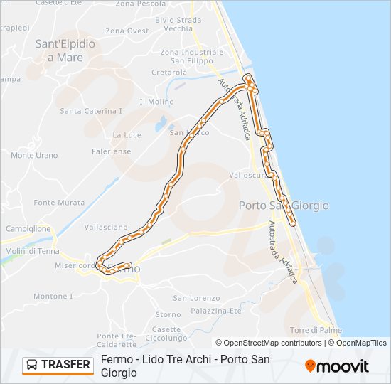 TRASFER Bus Line Map