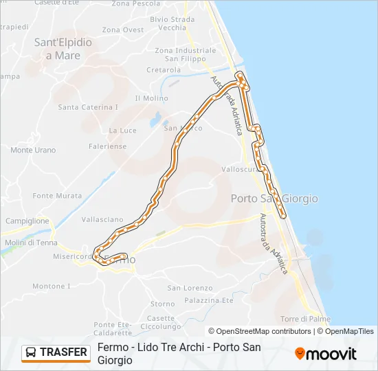 TRASFER Bus Line Map
