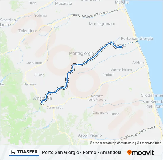 TRASFER Bus Line Map