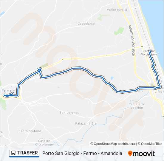 TRASFER Bus Line Map