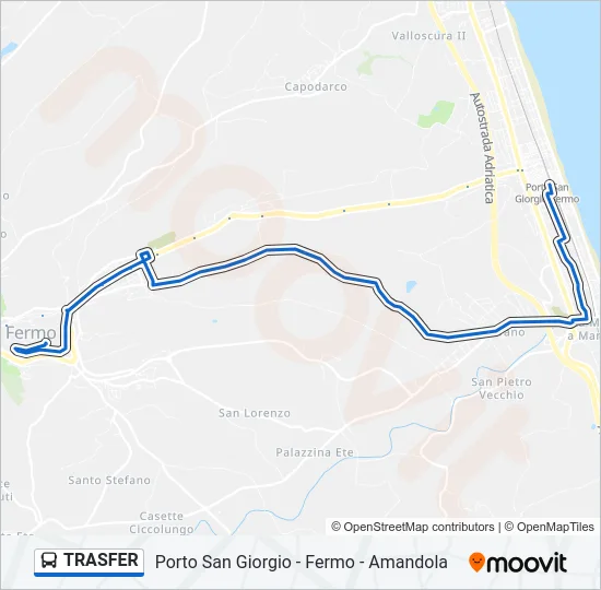 TRASFER Bus Line Map