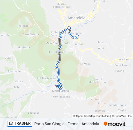 TRASFER Bus Line Map