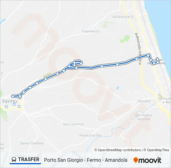 TRASFER Bus Line Map