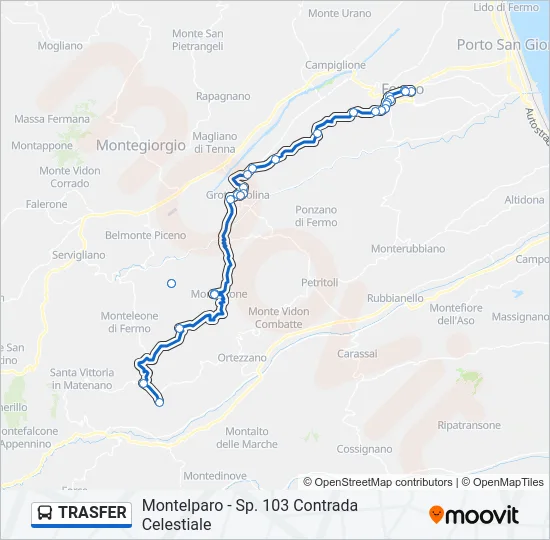 TRASFER Bus Line Map