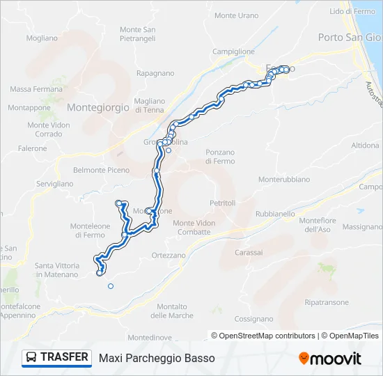 TRASFER Bus Line Map