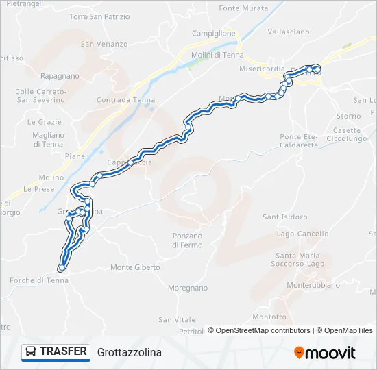TRASFER Bus Line Map