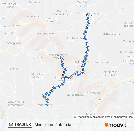 TRASFER Bus Line Map