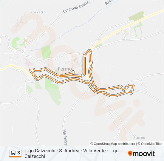3 Bus Line Map