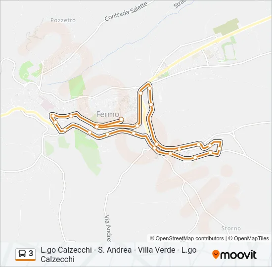 3 Bus Line Map