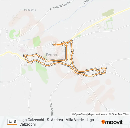 3 Bus Line Map