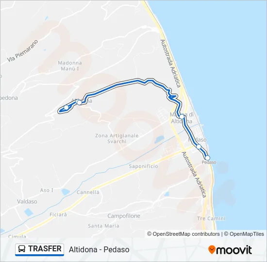 TRASFER Bus Line Map