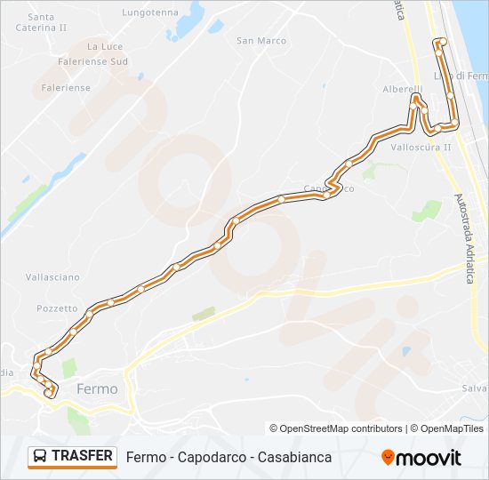 TRASFER Bus Line Map